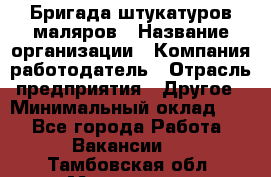 Бригада штукатуров-маляров › Название организации ­ Компания-работодатель › Отрасль предприятия ­ Другое › Минимальный оклад ­ 1 - Все города Работа » Вакансии   . Тамбовская обл.,Моршанск г.